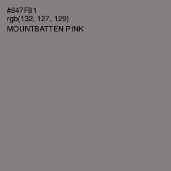 #847F81 - Mountbatten Pink Color Image